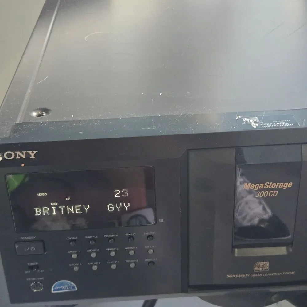 Sony CDP-CX355 MegaStorage 300 CD Changer Player AS-IS NEEDS BELTS